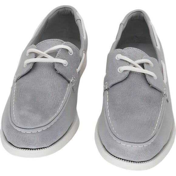 Club Room Elliot men's lace-up boat shoes gray casual deck 9 - Picture 5 of 6